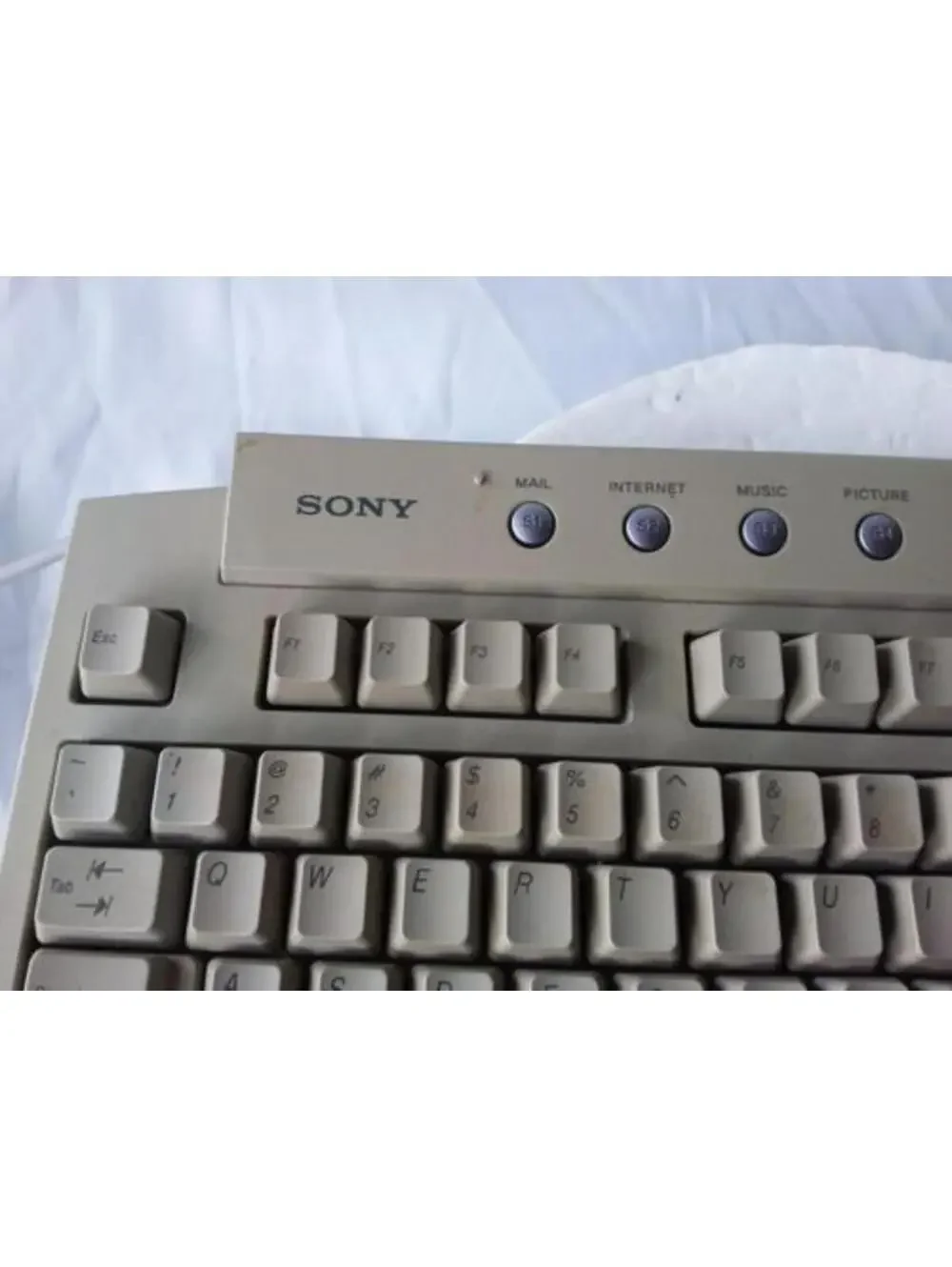 PS/2 Wired Keyboard Vintage Sony VAIO PCVA-KB1P Gray Fully Tested Working